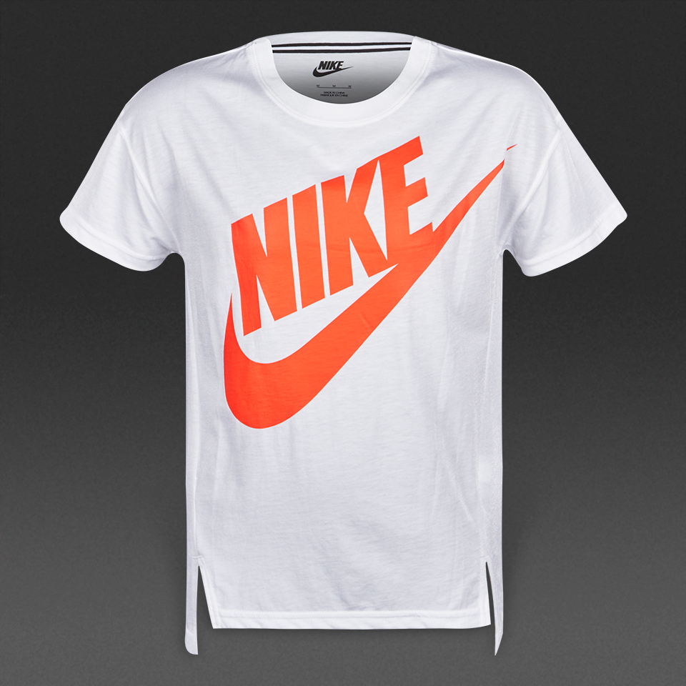 Nike Sportswear Signal Graphic Top White / Bright Crimson for Girls